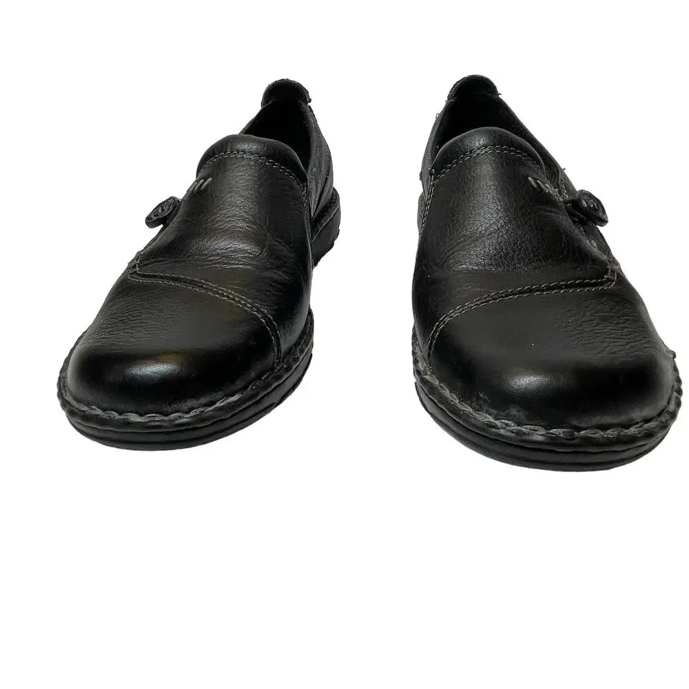 GH Bass & Co. Black Leather Loafer Bradshaw 9W Wide Slip on Shoe